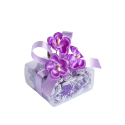 CLEAR SMALL SQUARE BOX 65 GR VIOLET CANDIES